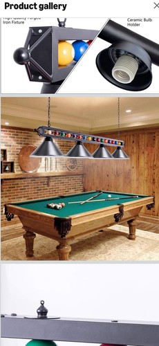 Pool table light 70in - light, 4-light